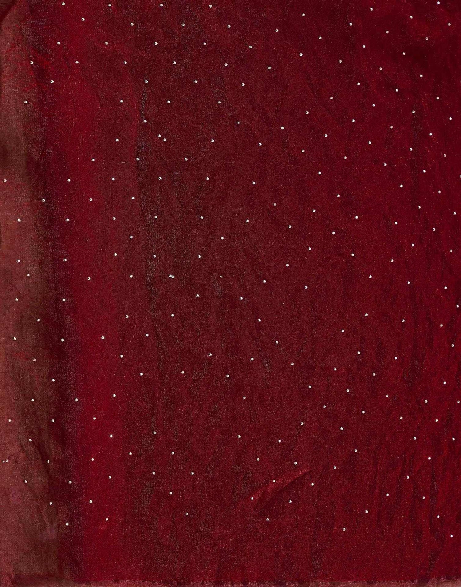 Maroon Shimmer Stone Work Swarovski Saree