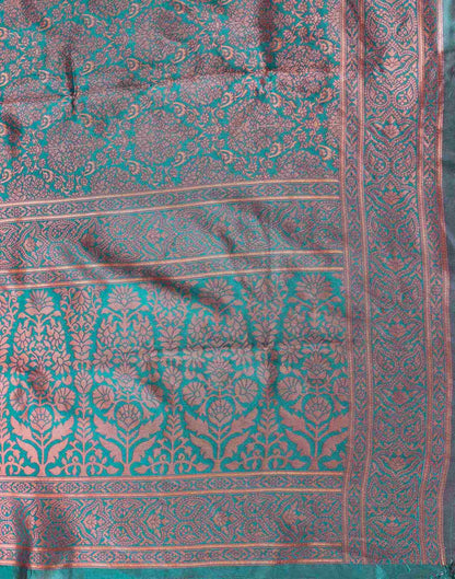 Teal Green Silk Woven Banarasi Saree