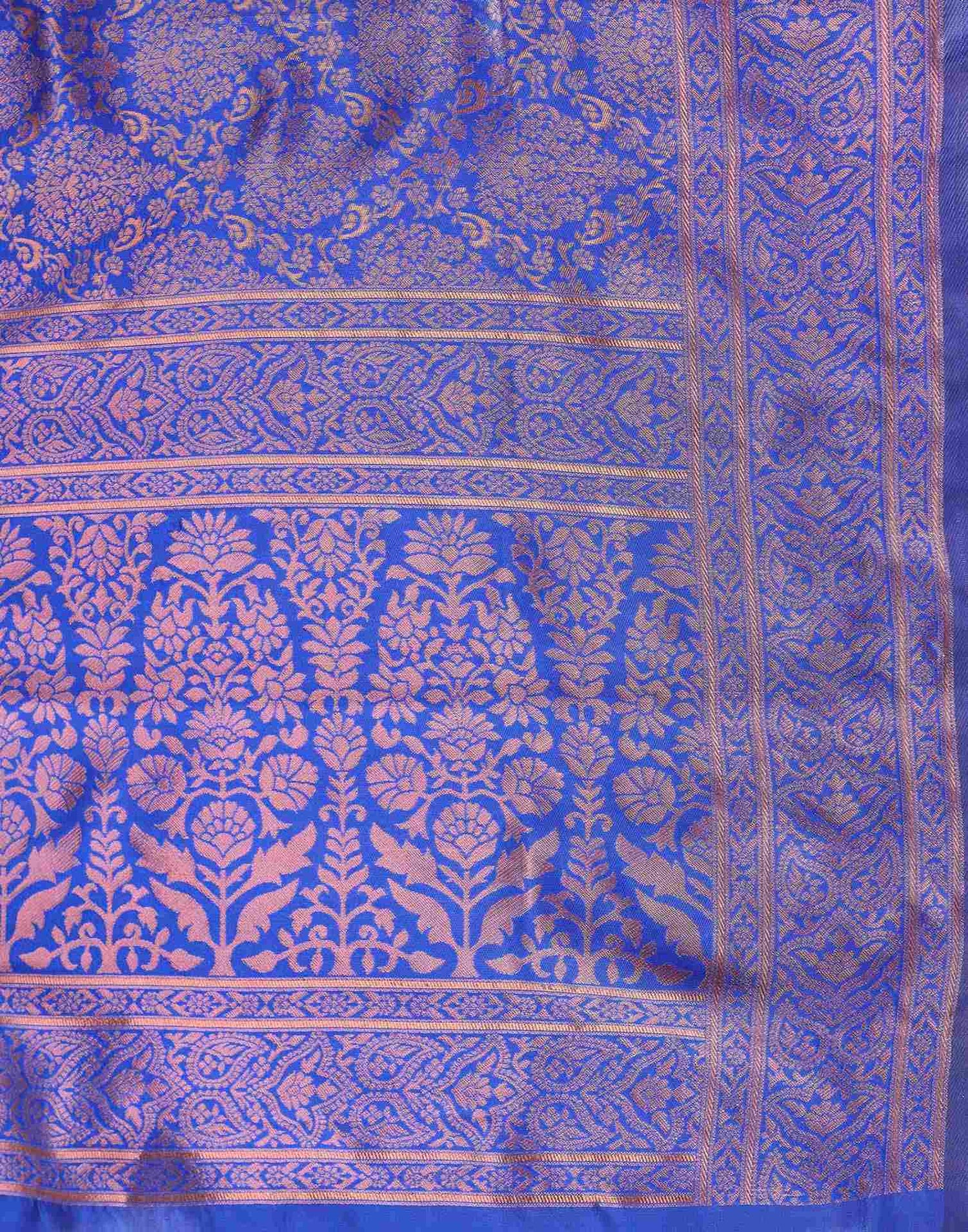 Blue Silk Woven Banarasi Saree