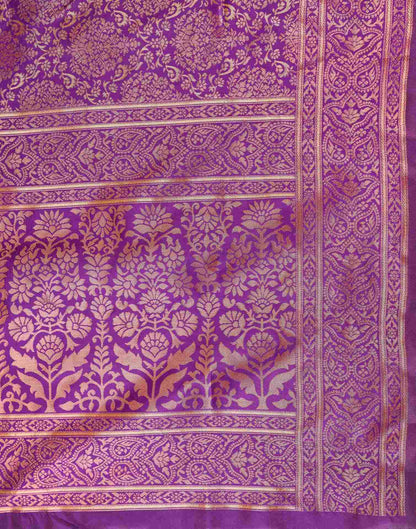 Purple Silk Woven Banarasi Saree