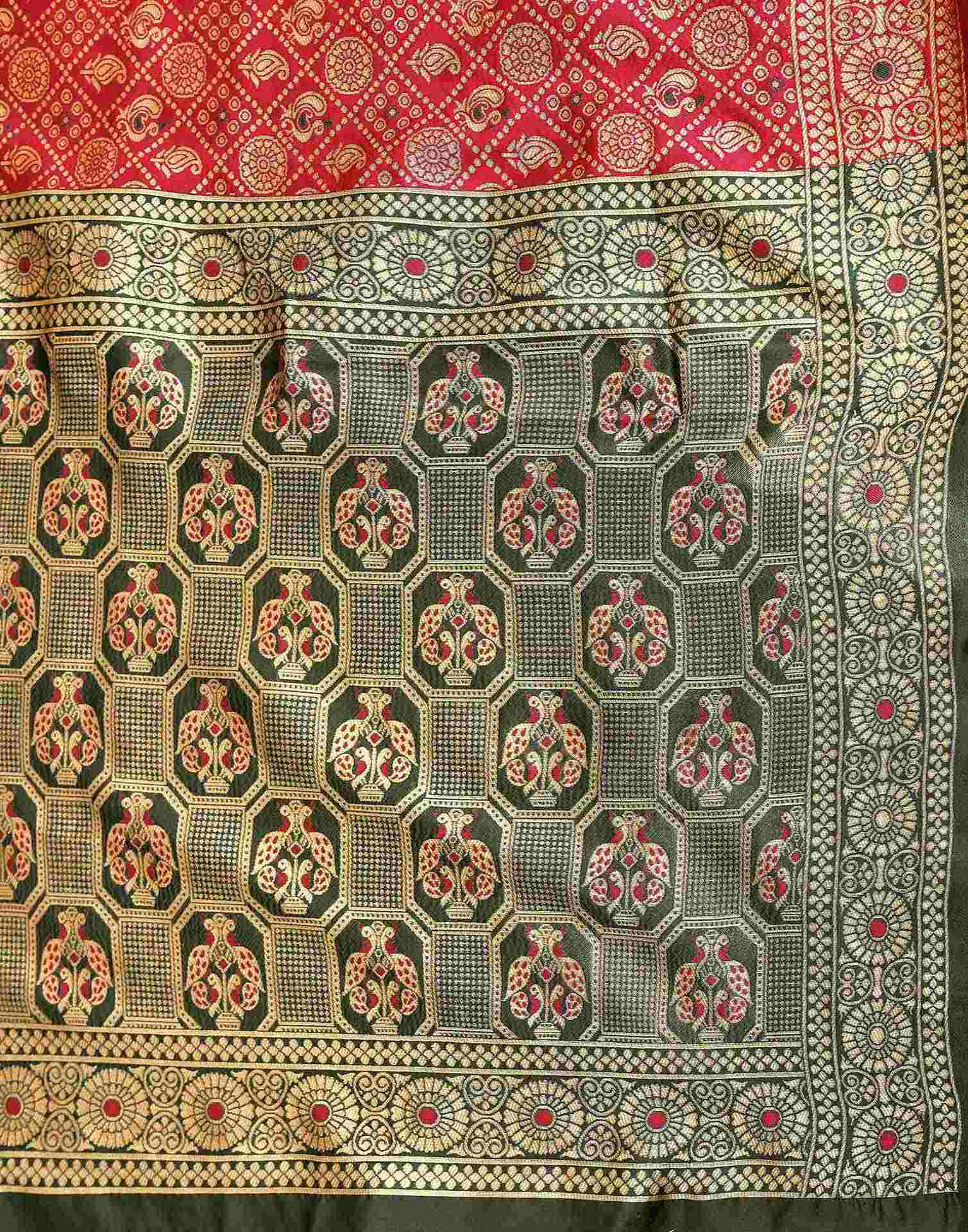 Red Silk Woven Banarasi Saree