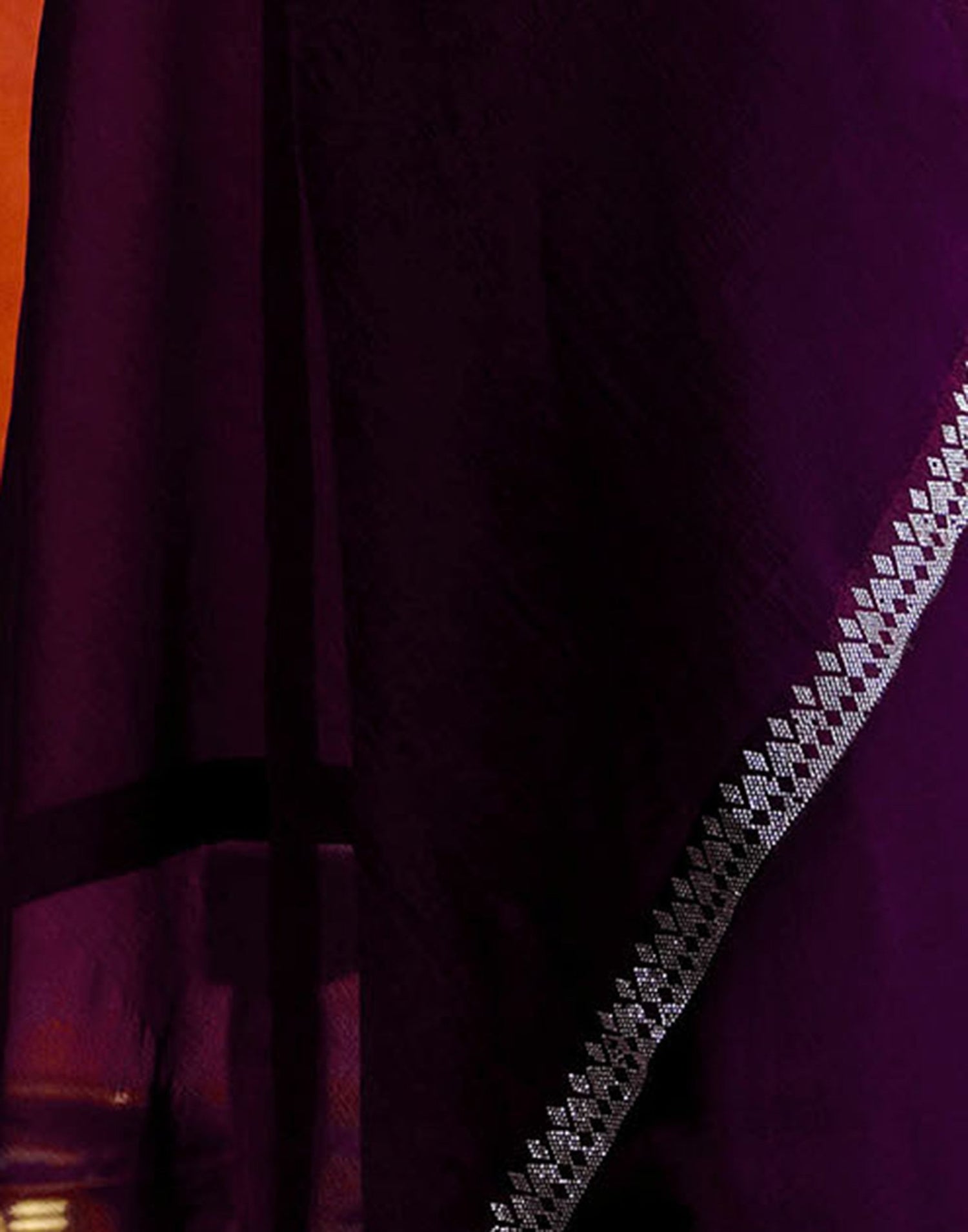 Wine Shimmer Stone Work Swarovski Saree