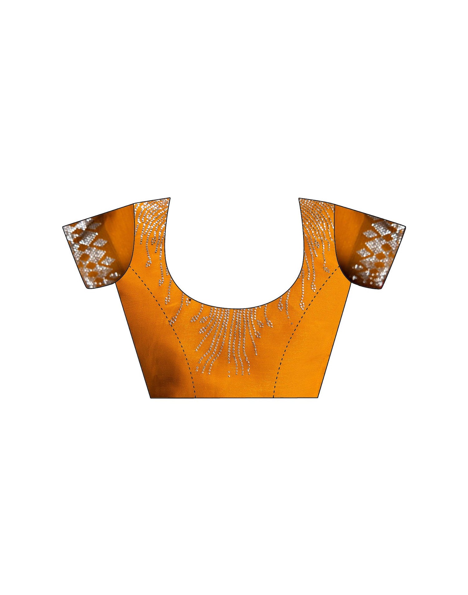 Yellow Shimmer Stone Work Swarovski Saree