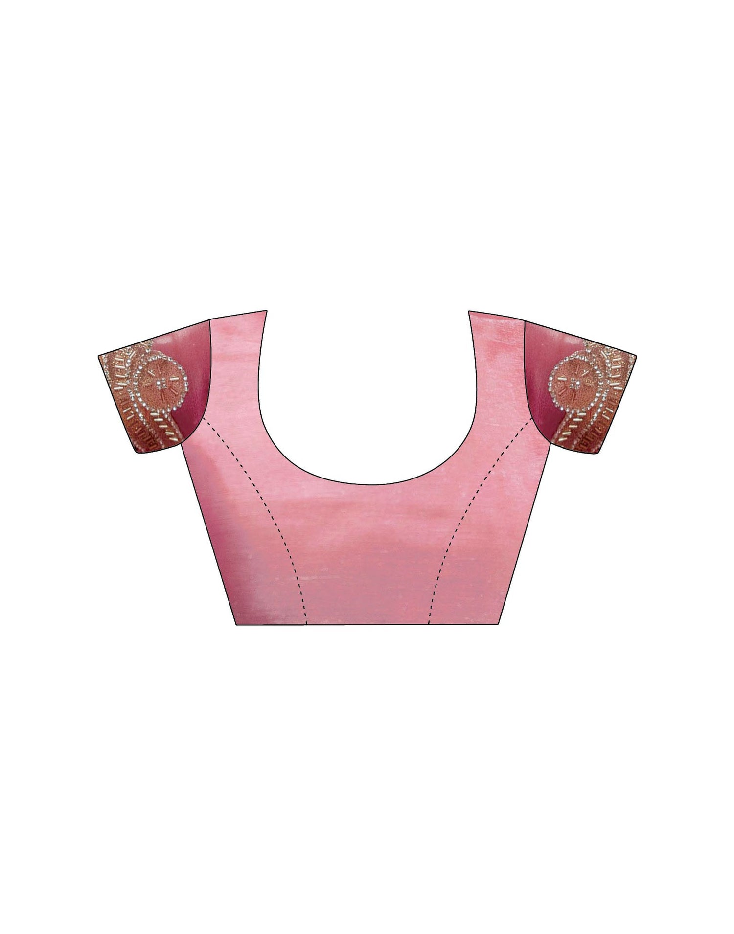 Baby Pink Shimmer Embellished Lace Saree