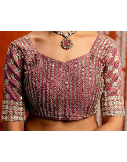 Pink Shimmer Sequence Lace Saree