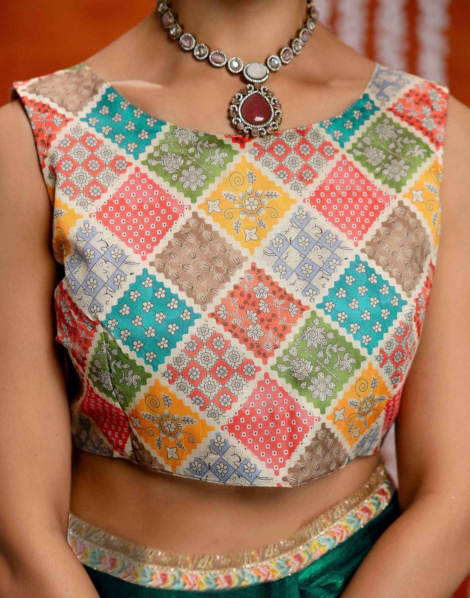 Green Shimmer Lace Saree