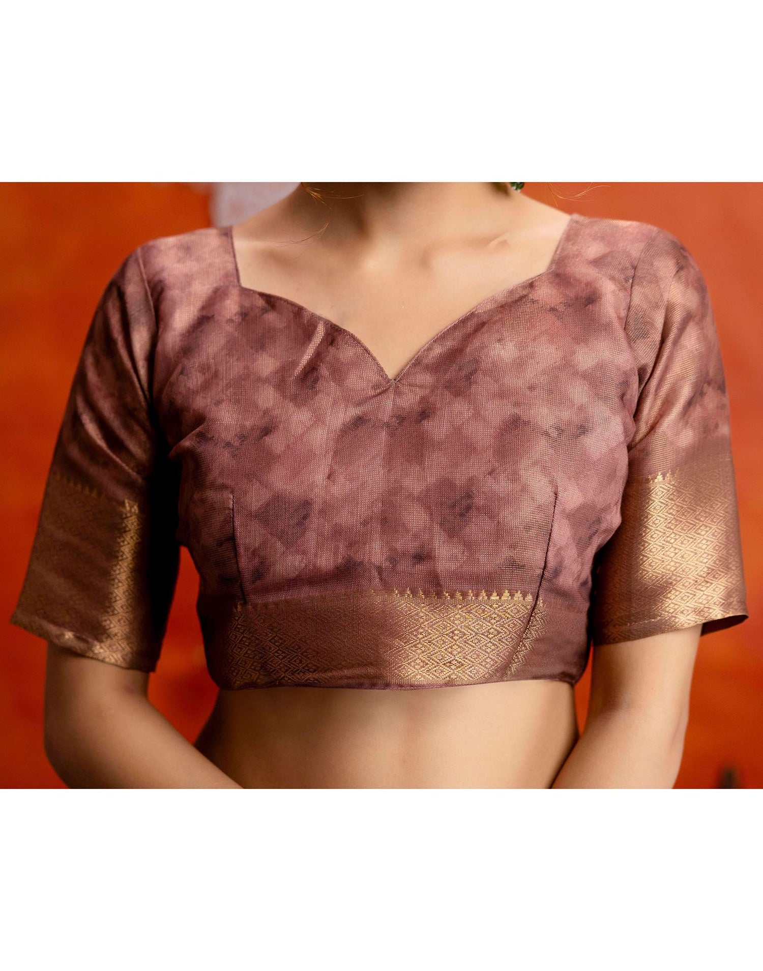 Brown Cotton Printed Woven Saree