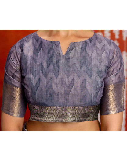 Pista Green Cotton Printed Woven Saree