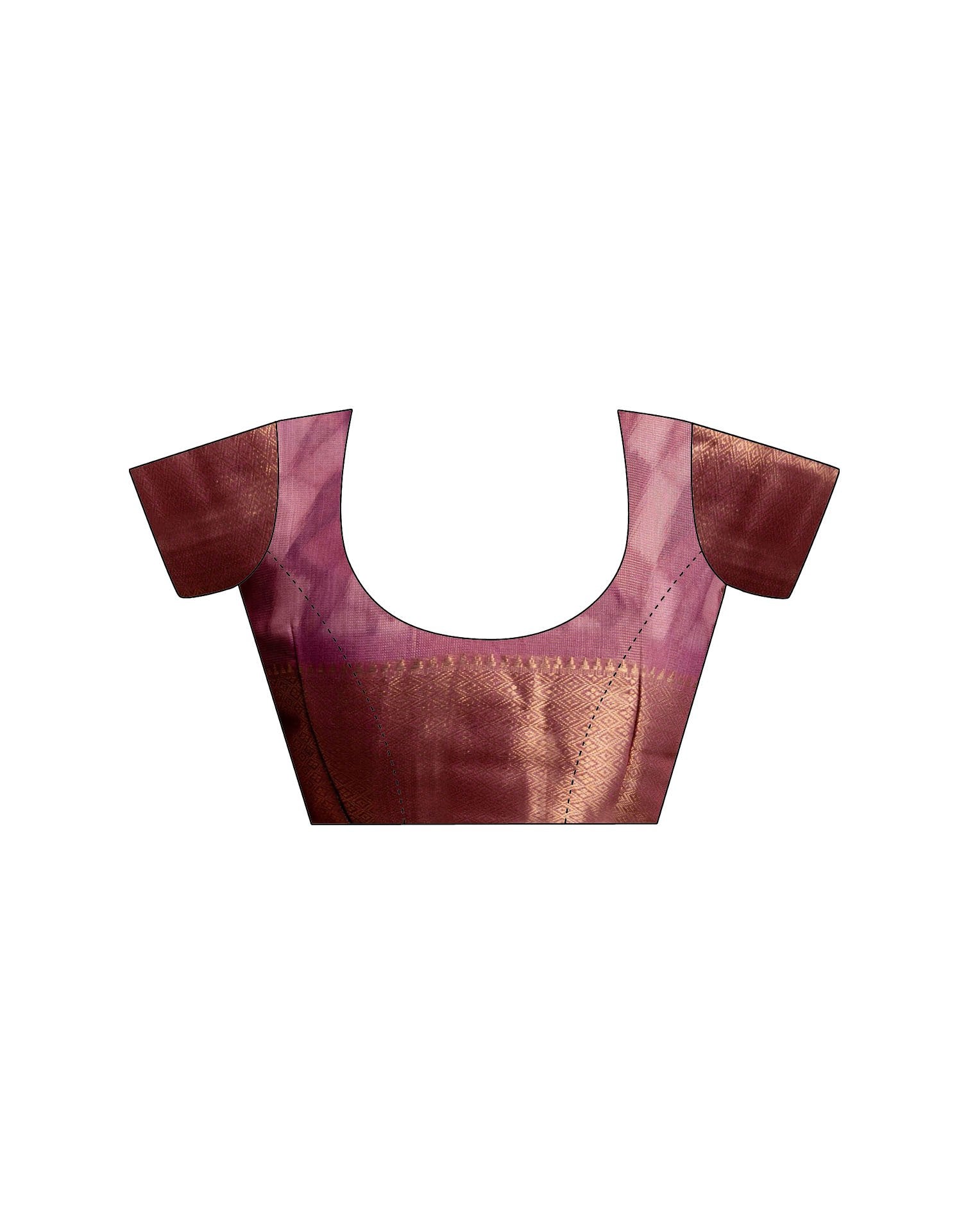 Pink Cotton Printed Woven Saree