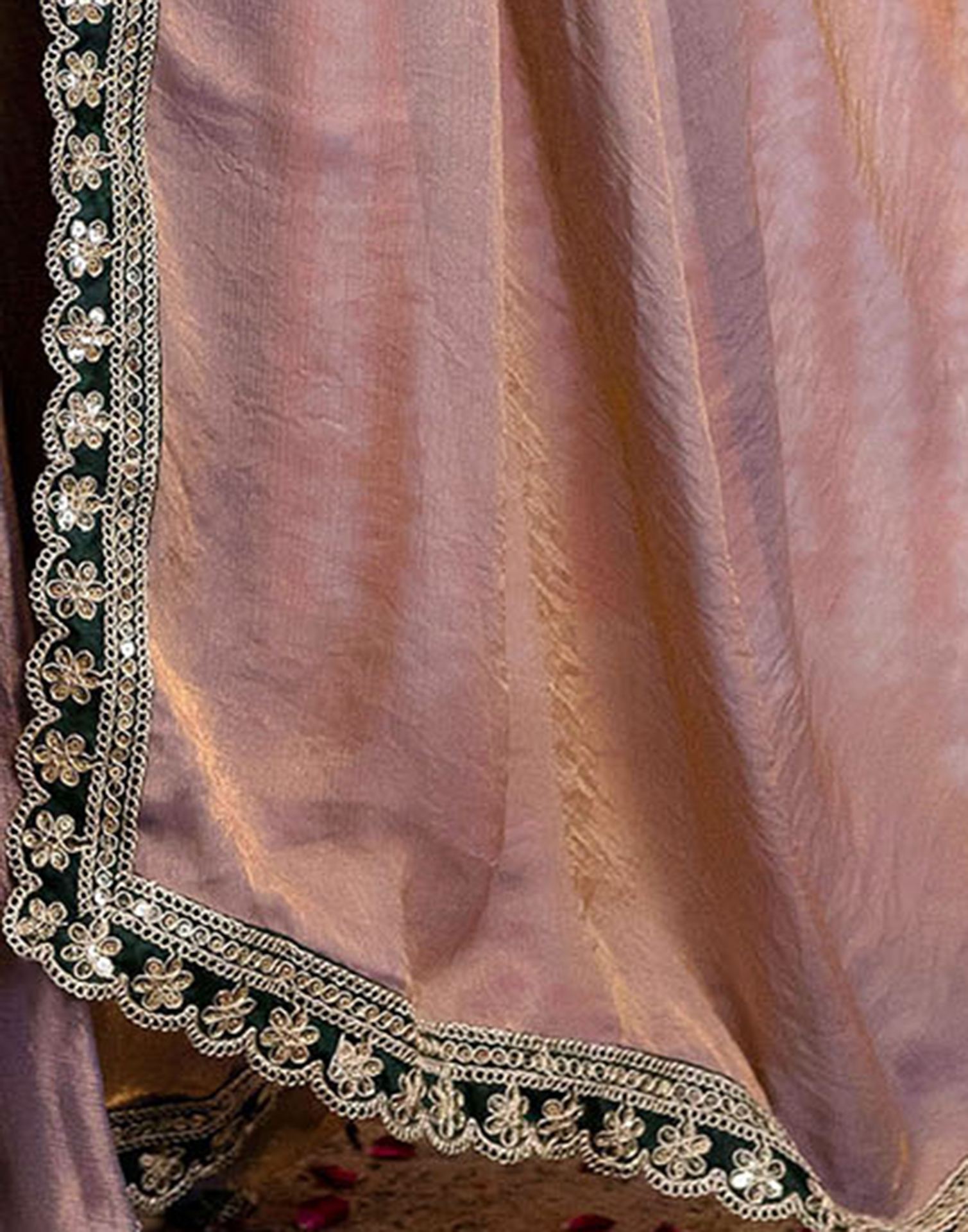 Lavender Shimmer Sequence Lace Saree