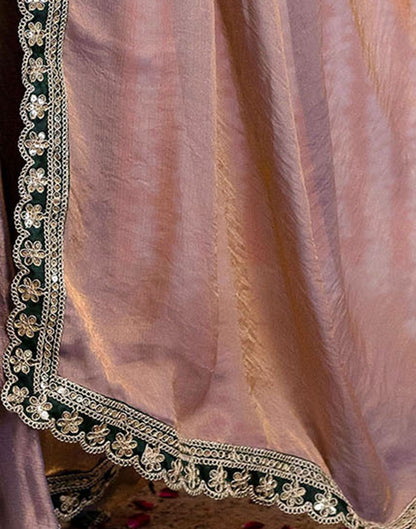 Lavender Shimmer Sequence Lace Saree