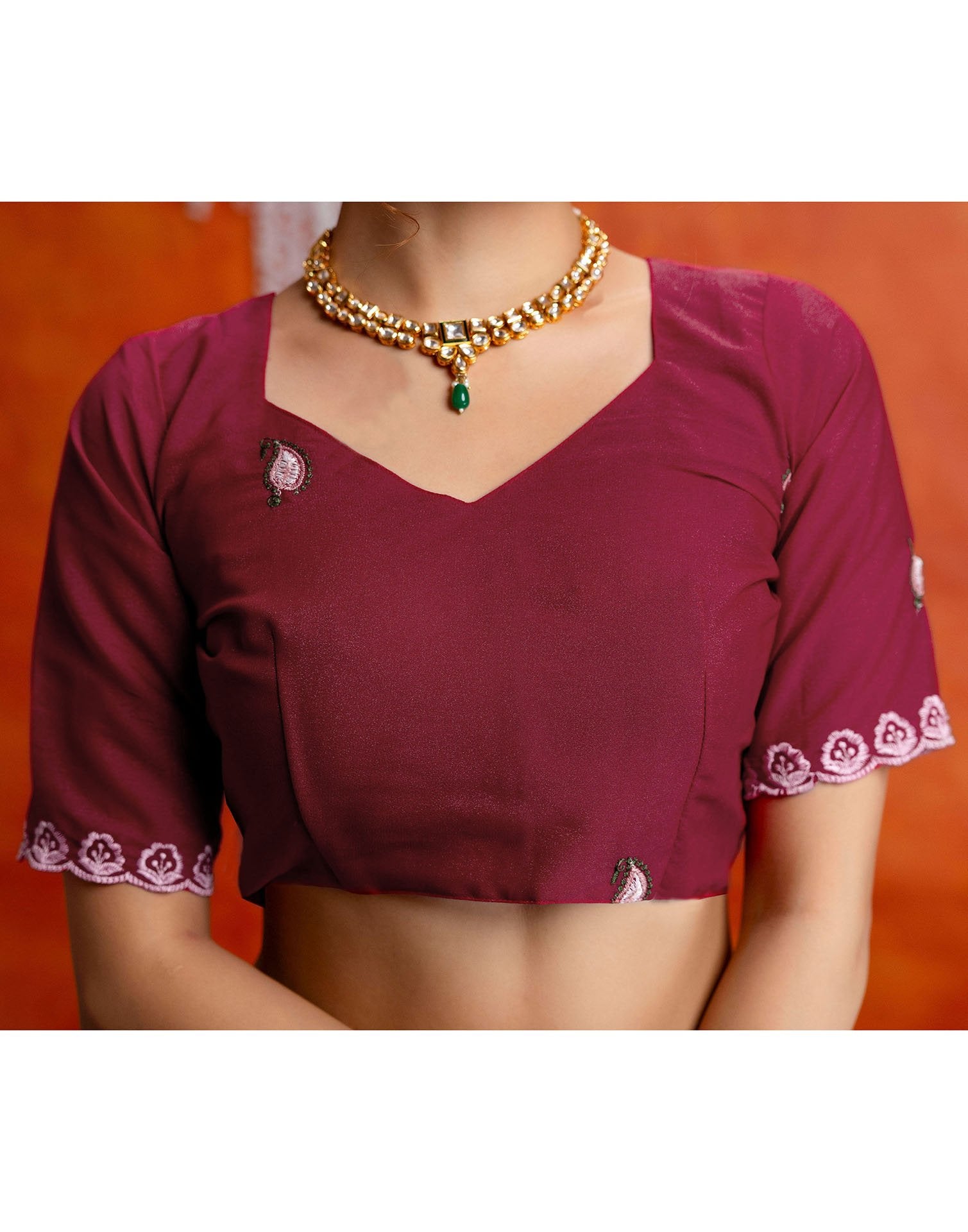 Yellow Shimmer Embroidery Saree