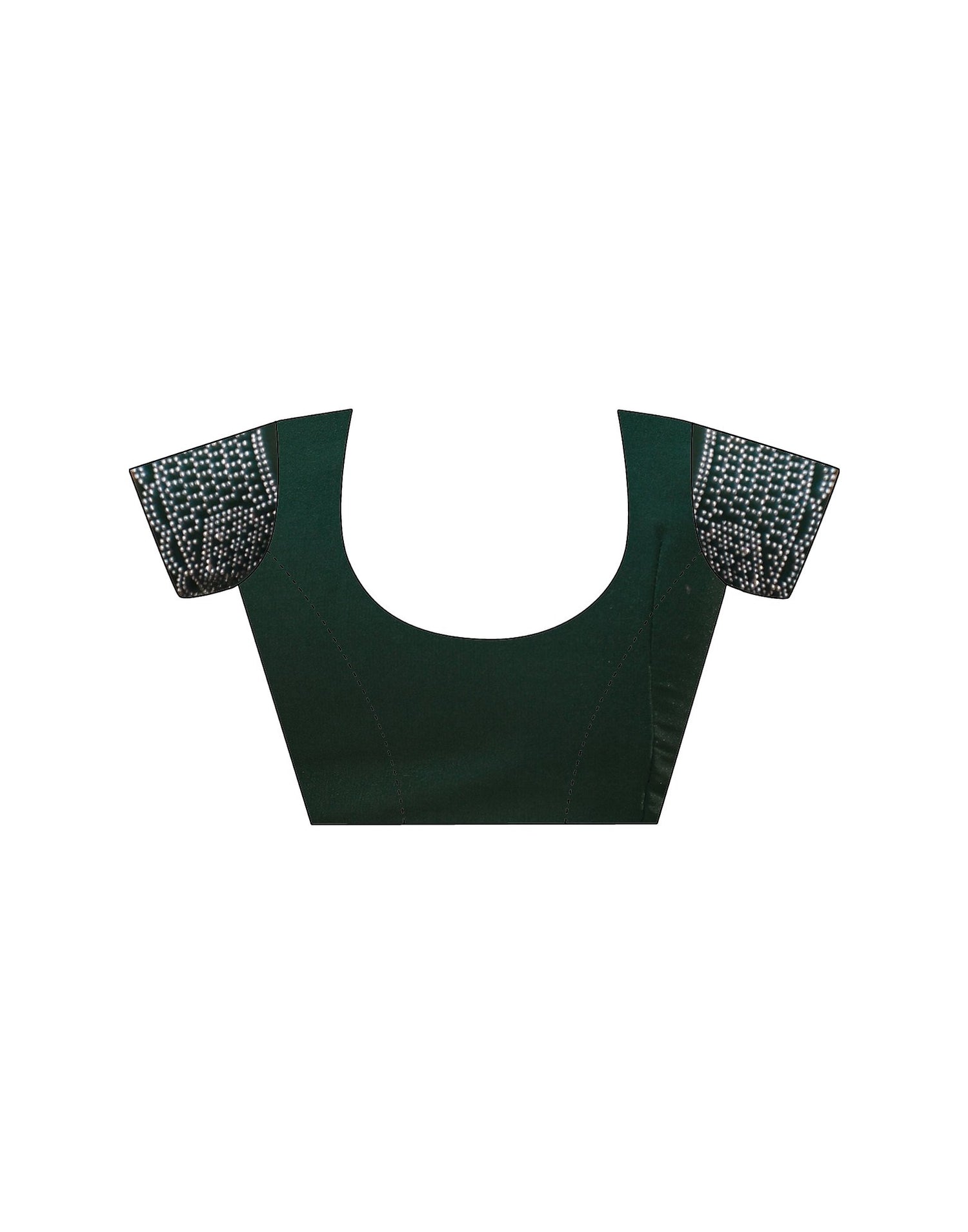 Bottle Green Shimmer Stone Work Embellished Saree