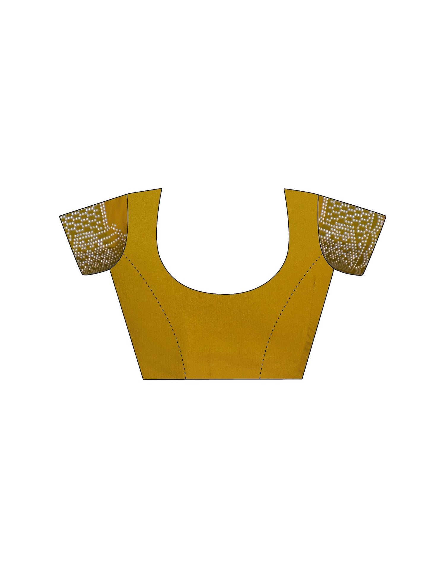 Mustard Yellow Shimmer Stone Work Embellished Saree