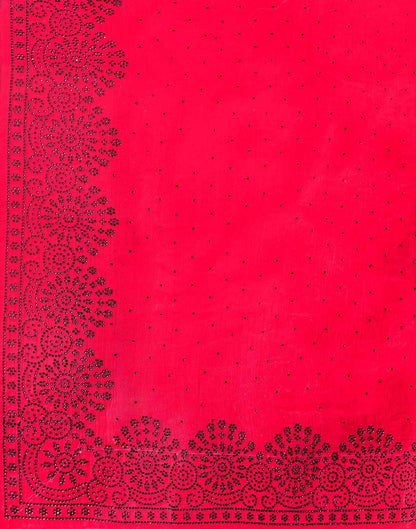 Rani Pink Shimmer Stone Work Swarovski  Saree