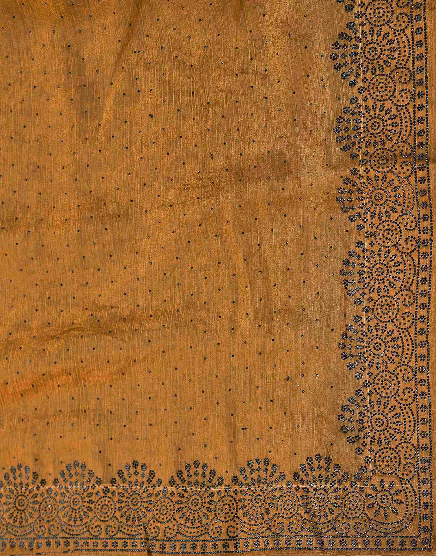 Brown Shimmer Stone Work Swarovski  Saree