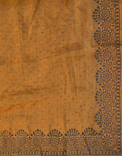 Brown Shimmer Stone Work Swarovski  Saree