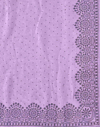 Lavender Shimmer Stone Work Swarovski  Saree