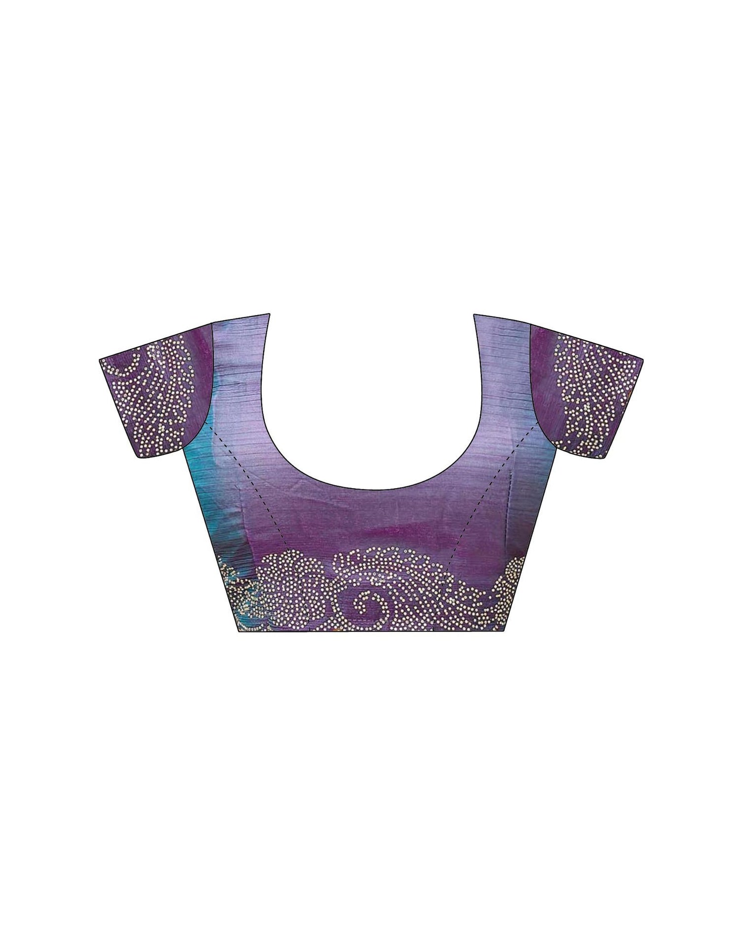 Purple Shimmer Stone Work Embellished Saree