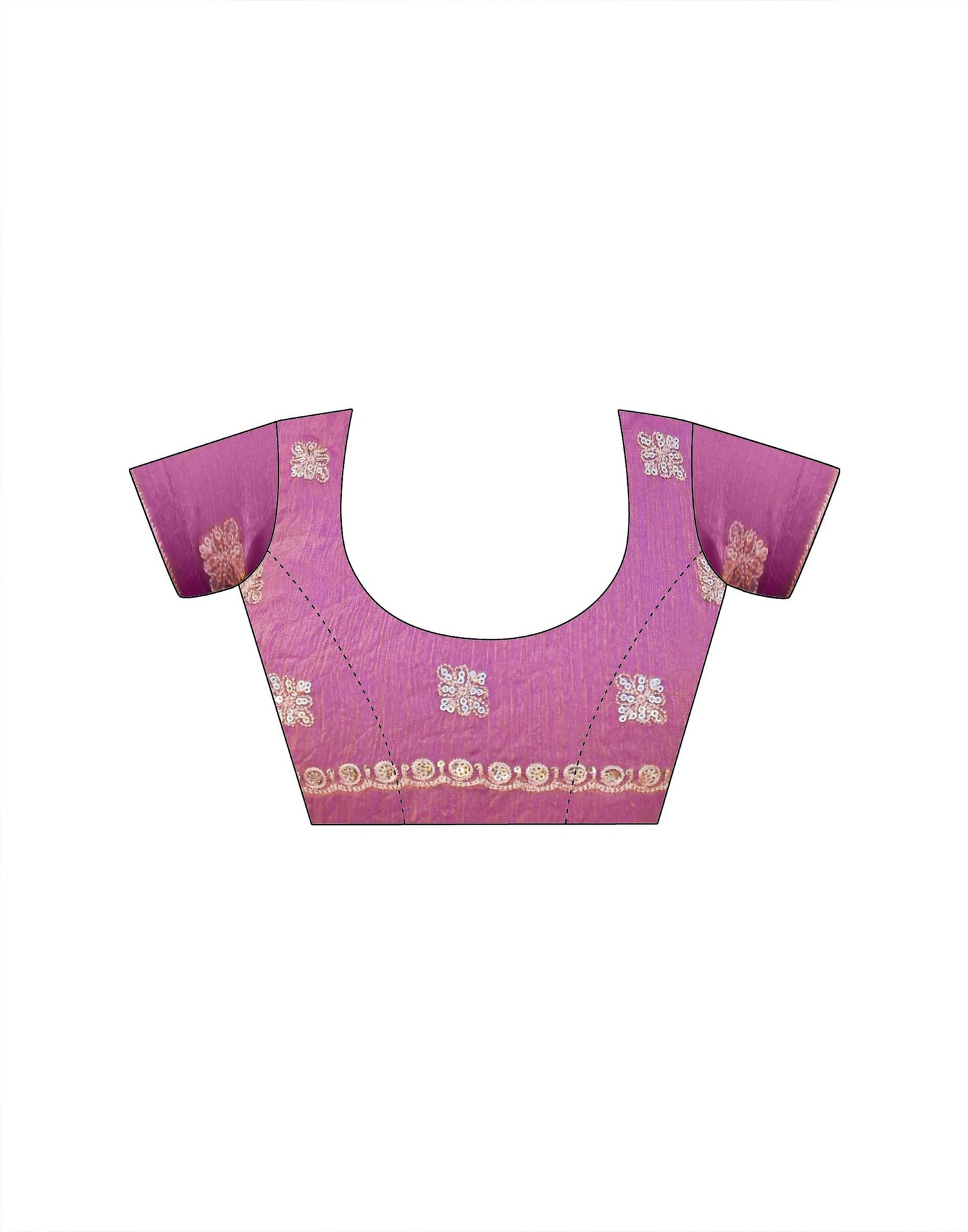 Dusty Pink Shimmer Sequence Embroidery Saree