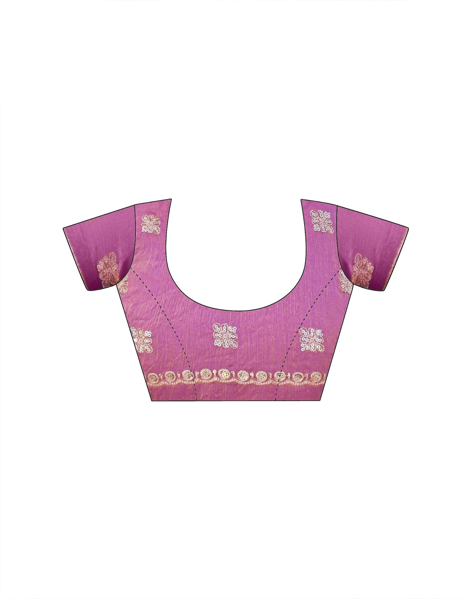 Dusty Pink Shimmer Sequence Embroidery Saree