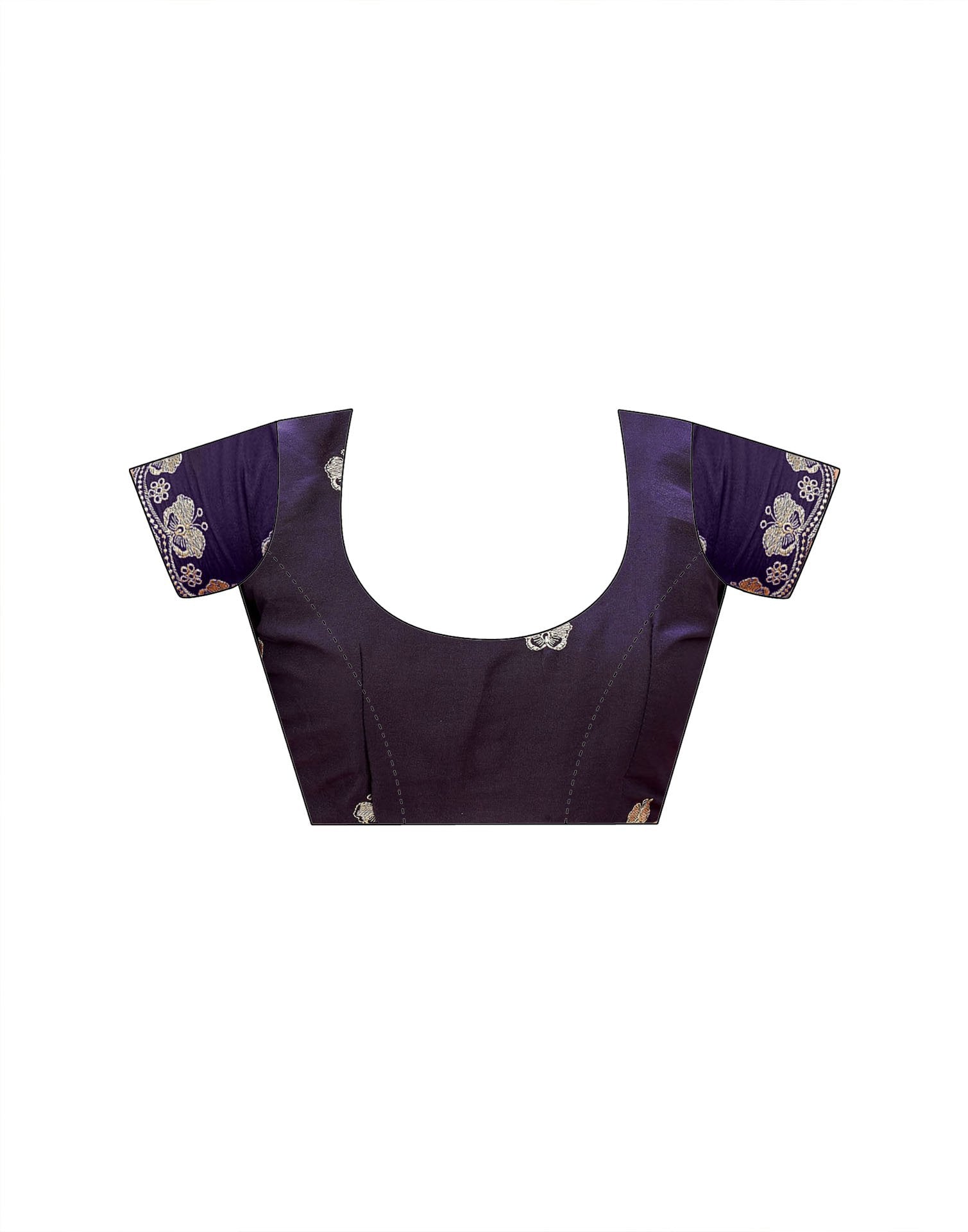 Lavender Shimmer Georgette Sequence Embroidery saree