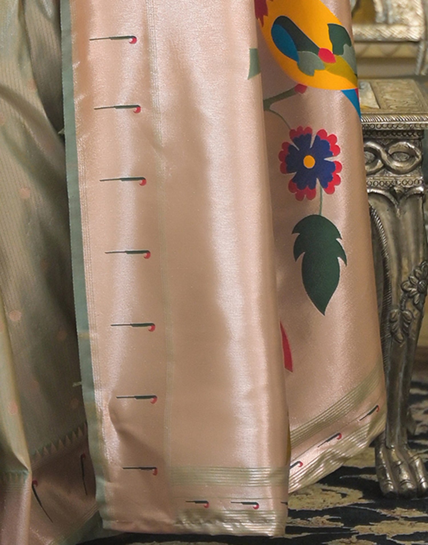 Mint Green Silk Woven Paithani Saree