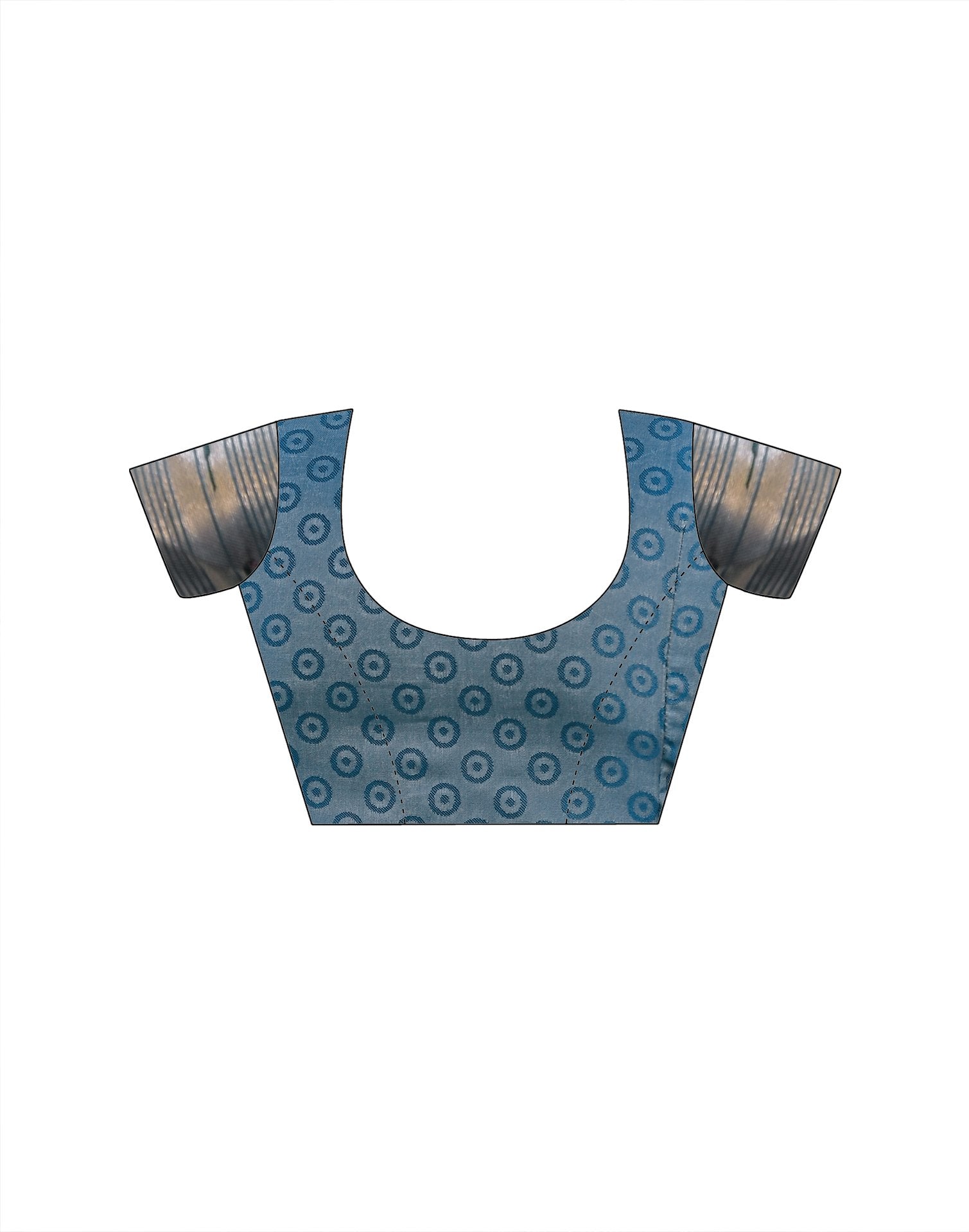 Dusty Blue Silk Woven Paithani Saree