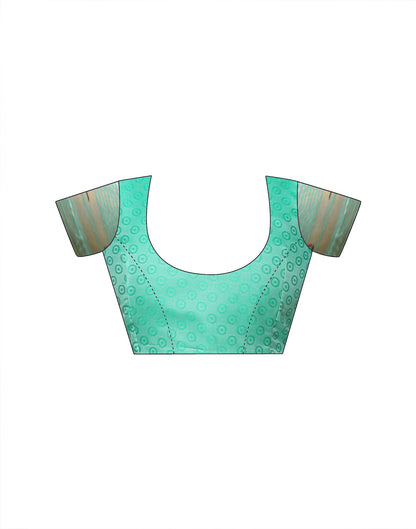 Mint Blue Silk Woven Paithani Saree