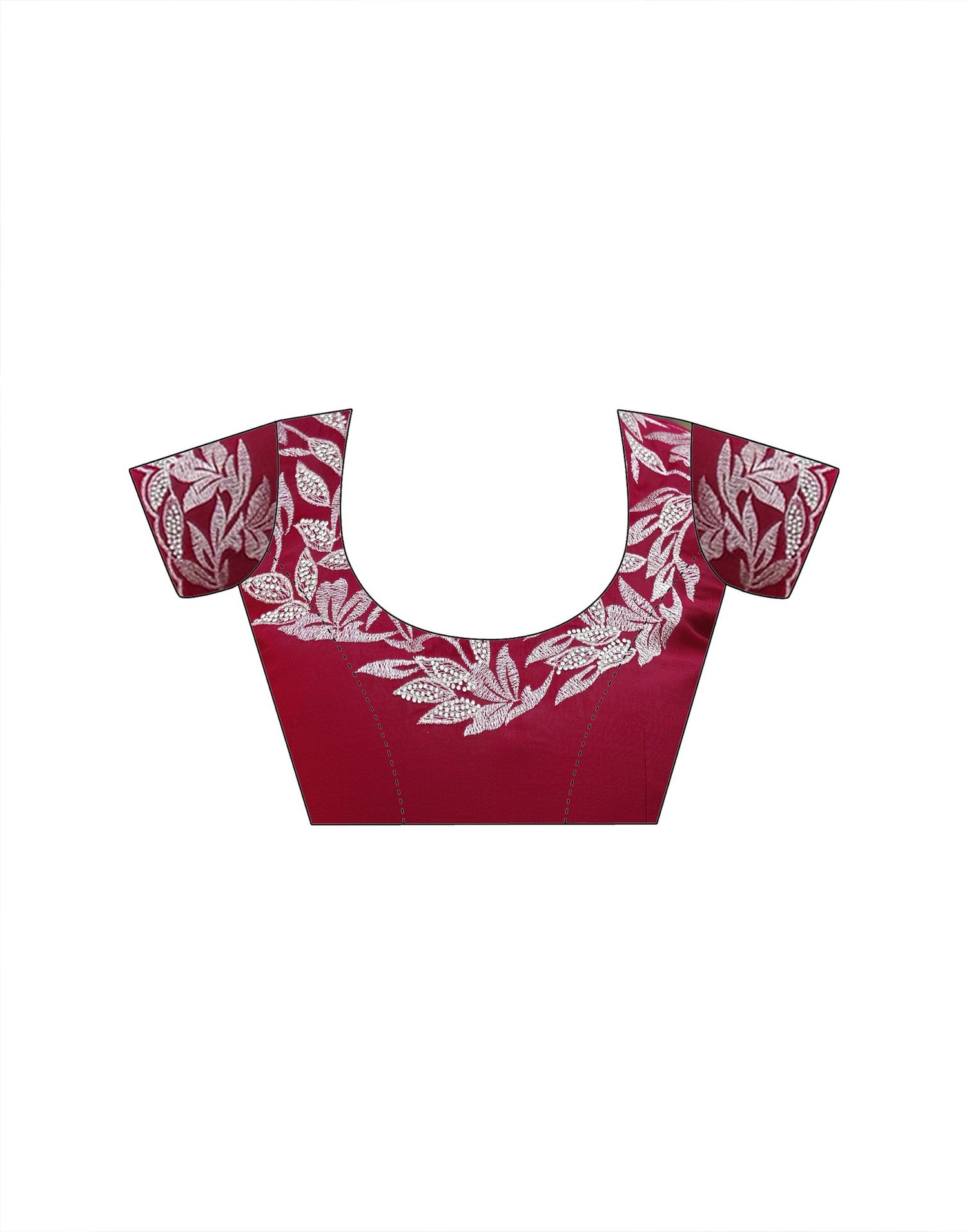 Red Vichitra Silk Embroidery Saree