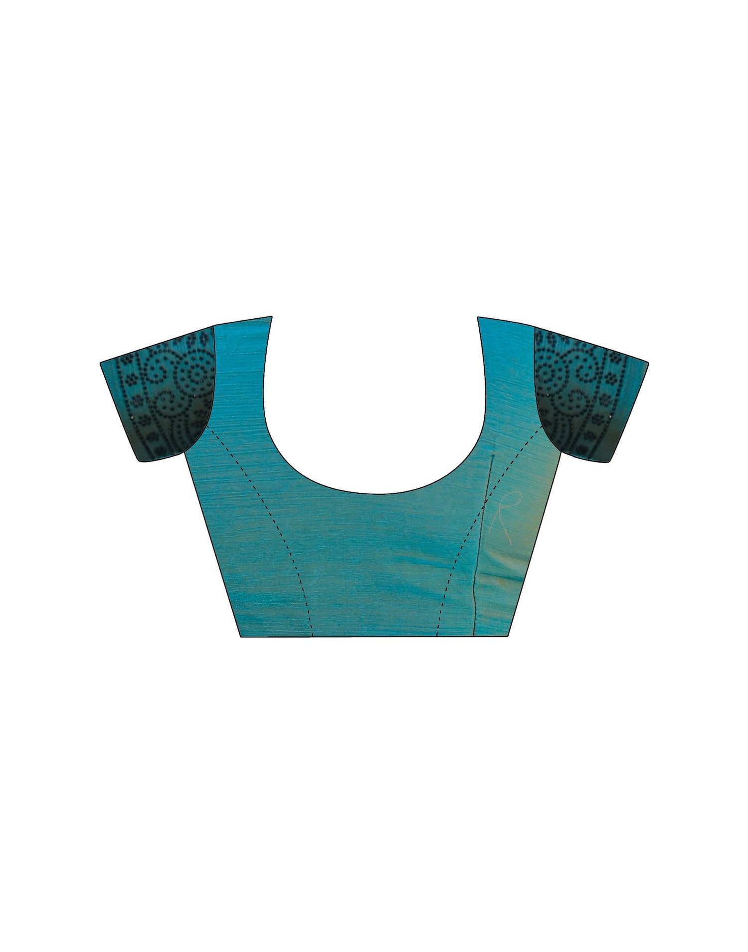 Teal Blue Shimmer Stone Work Swarovski  Saree