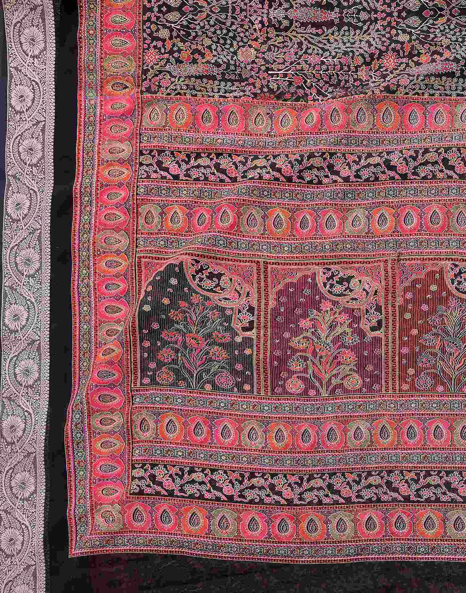 Black Georgette Printed Saree