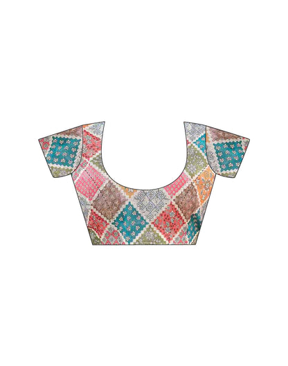 Khaki Shimmer Sequence Embroidery Saree