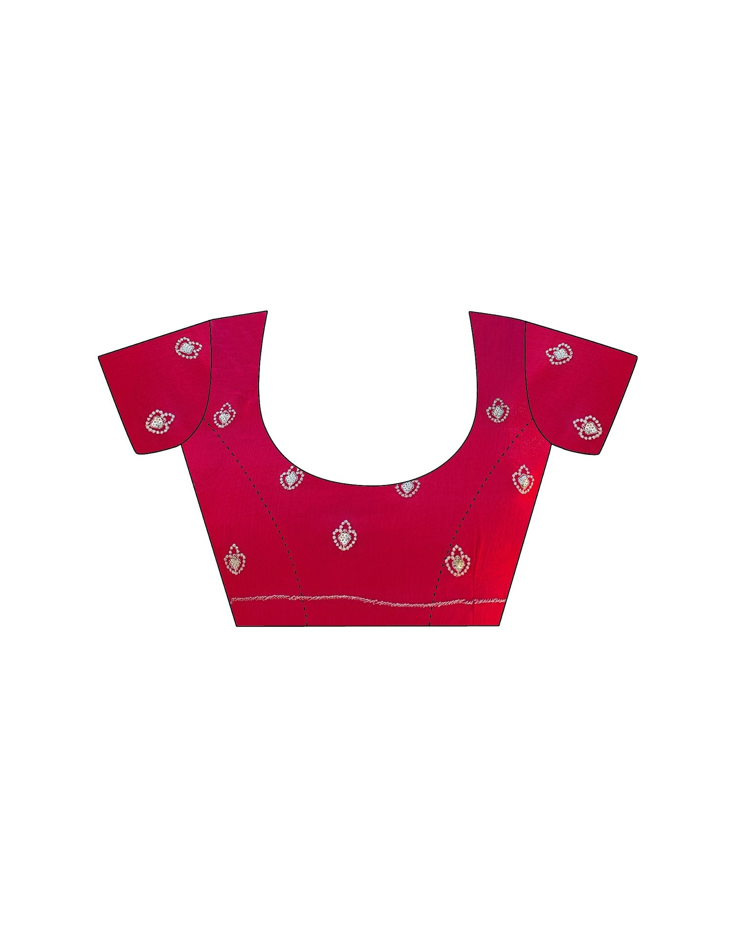 Pink Shimmer Sequence Embroidery Saree