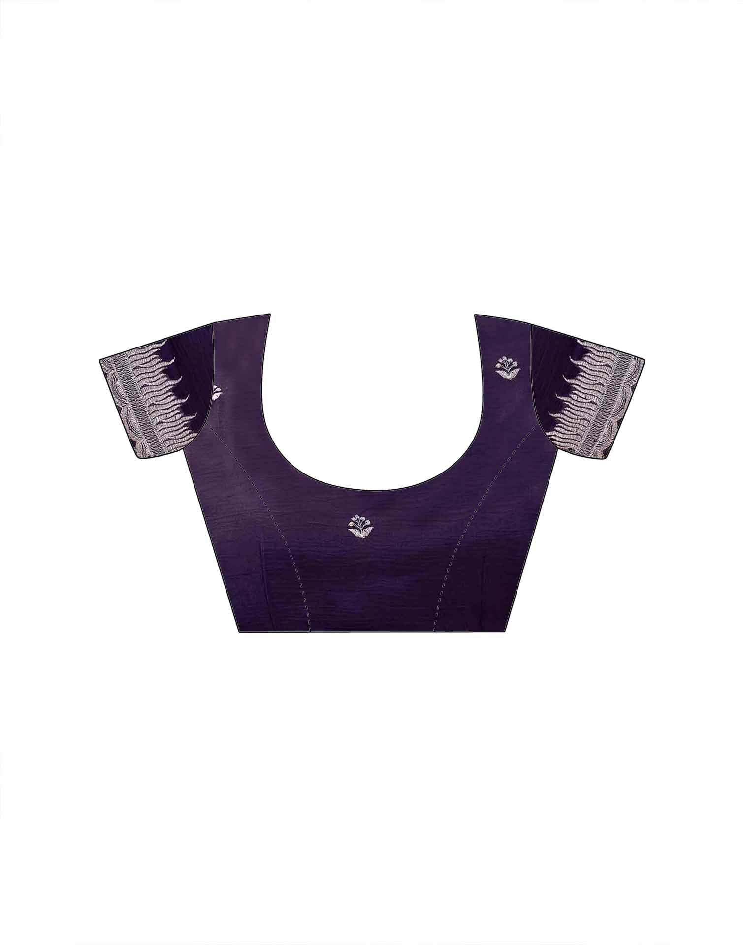 Dark Purple Shimmer Embroidery Embellished Saree