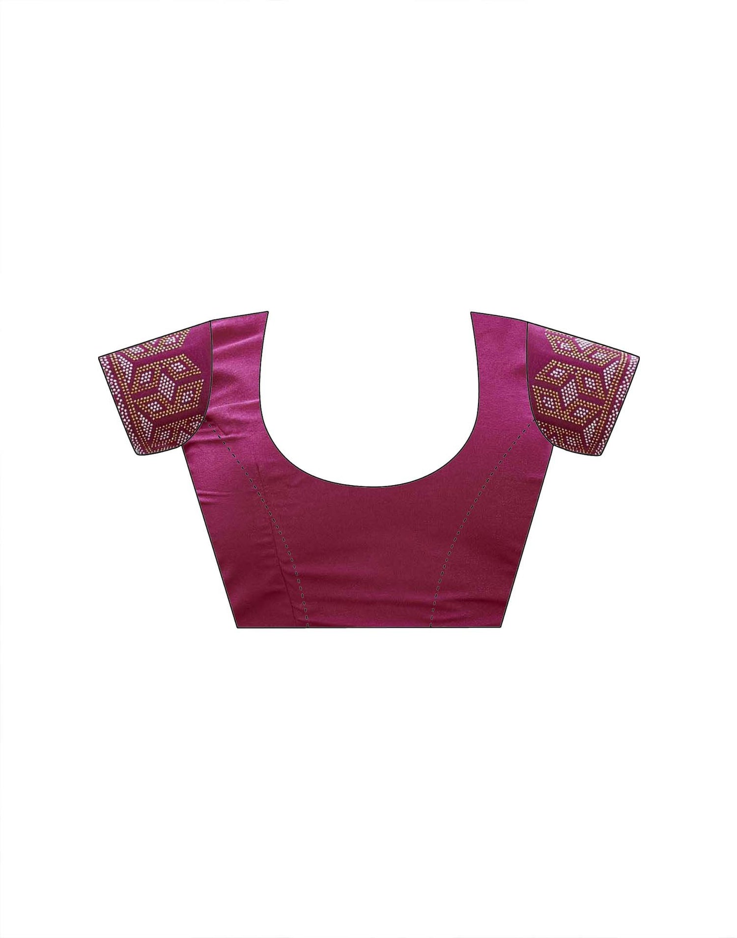 Rani Pink Georgette Stone Work Embellished Saree