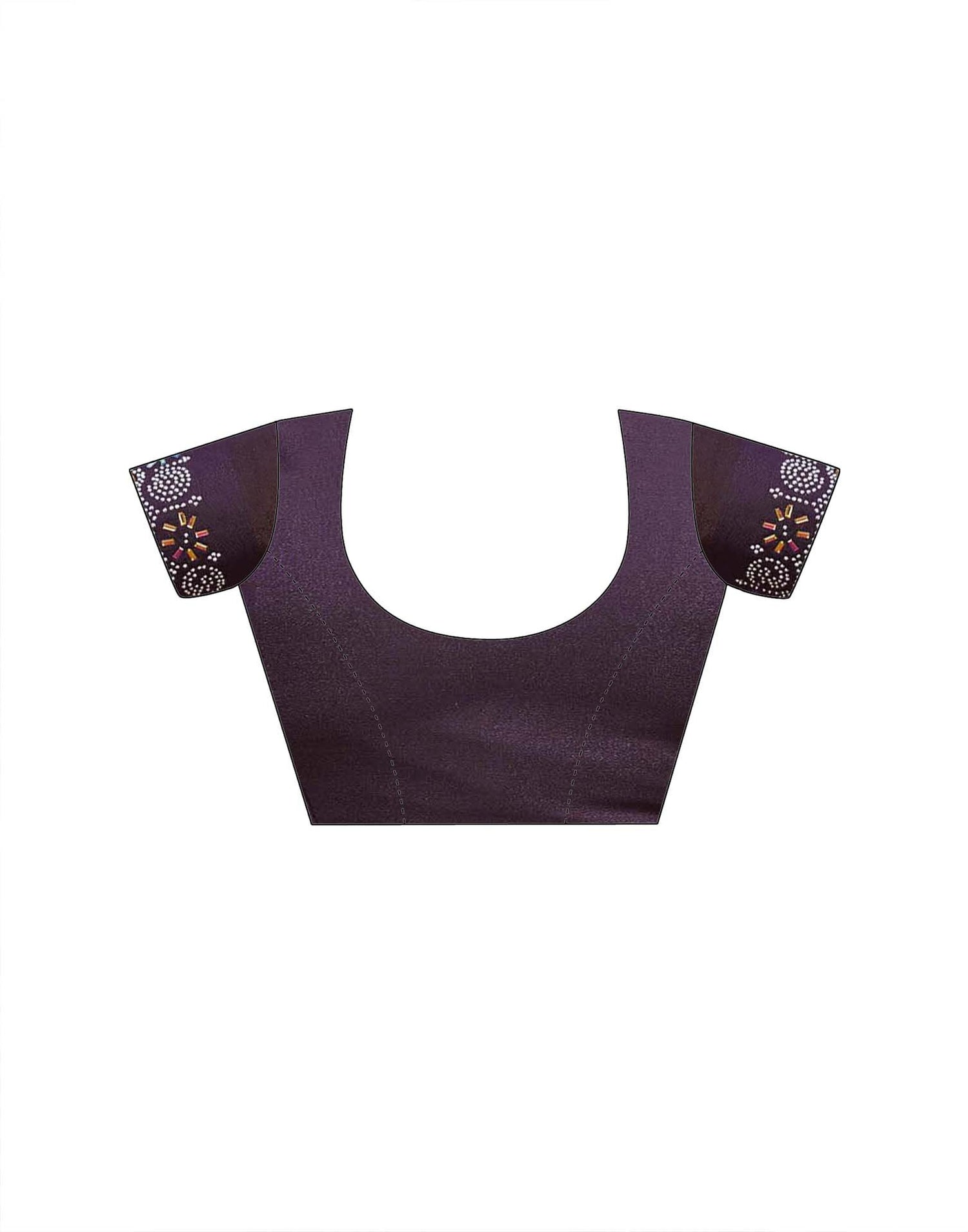 Purple Shimmer Stone Work Swarovski Saree