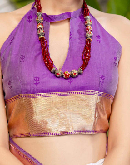 White Silk Woven Kanjivaram Saree