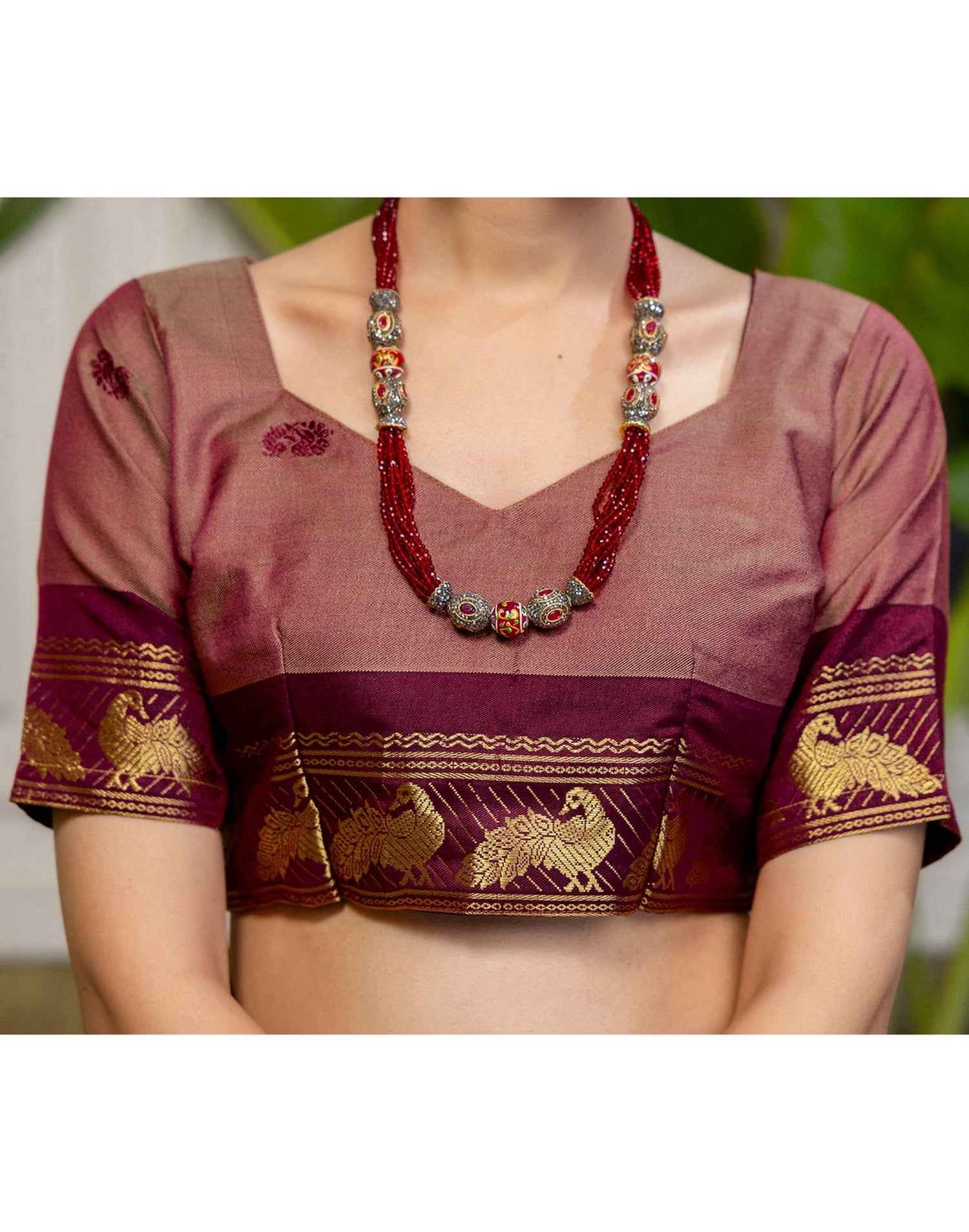Light Brown Silk Woven Kanjivaram Saree