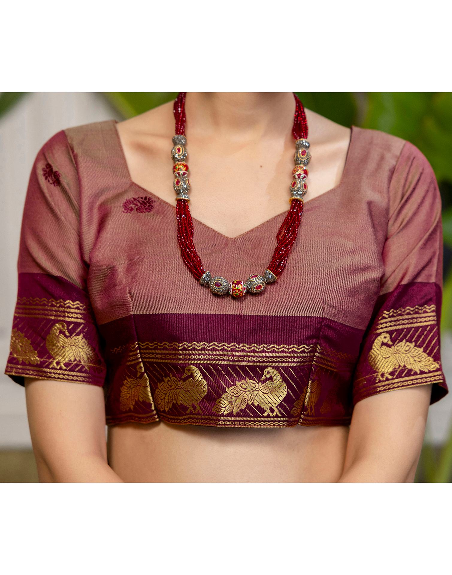 Light Brown Silk Woven Kanjivaram Saree
