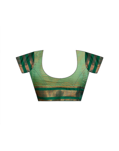 Mustard Yellow Silk Woven Kanjivaram Saree