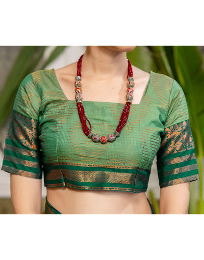 Mustard Yellow Silk Woven Kanjivaram Saree