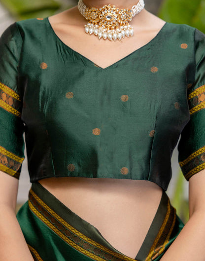 Mustard Yellow Silk Woven Kanjivaram Saree