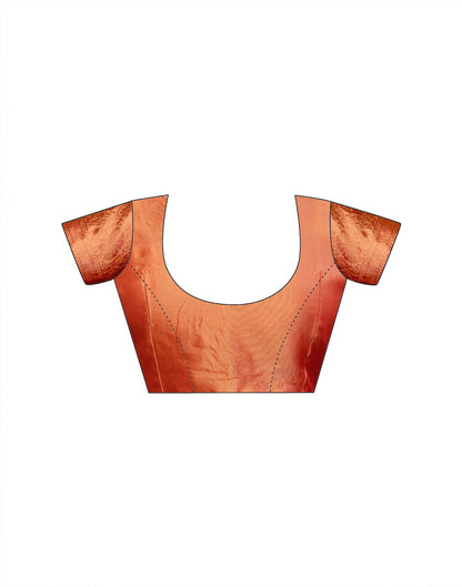 Peach Silk Woven Kanjivaram Saree