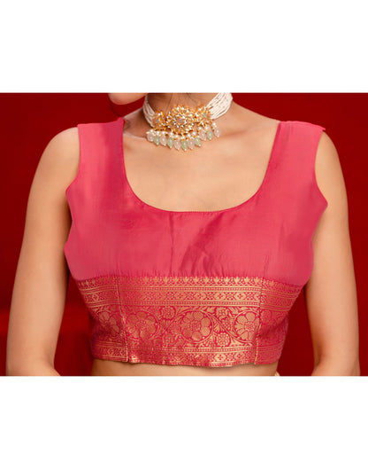 Cream Silk Woven Banarasi Saree