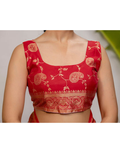 White Silk Woven Kanjivaram Saree