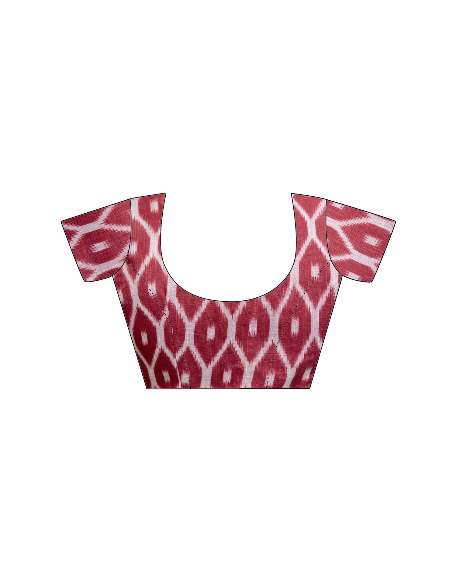 Off White Cotton Printed Saree