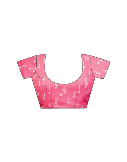 White Cotton Printed Saree