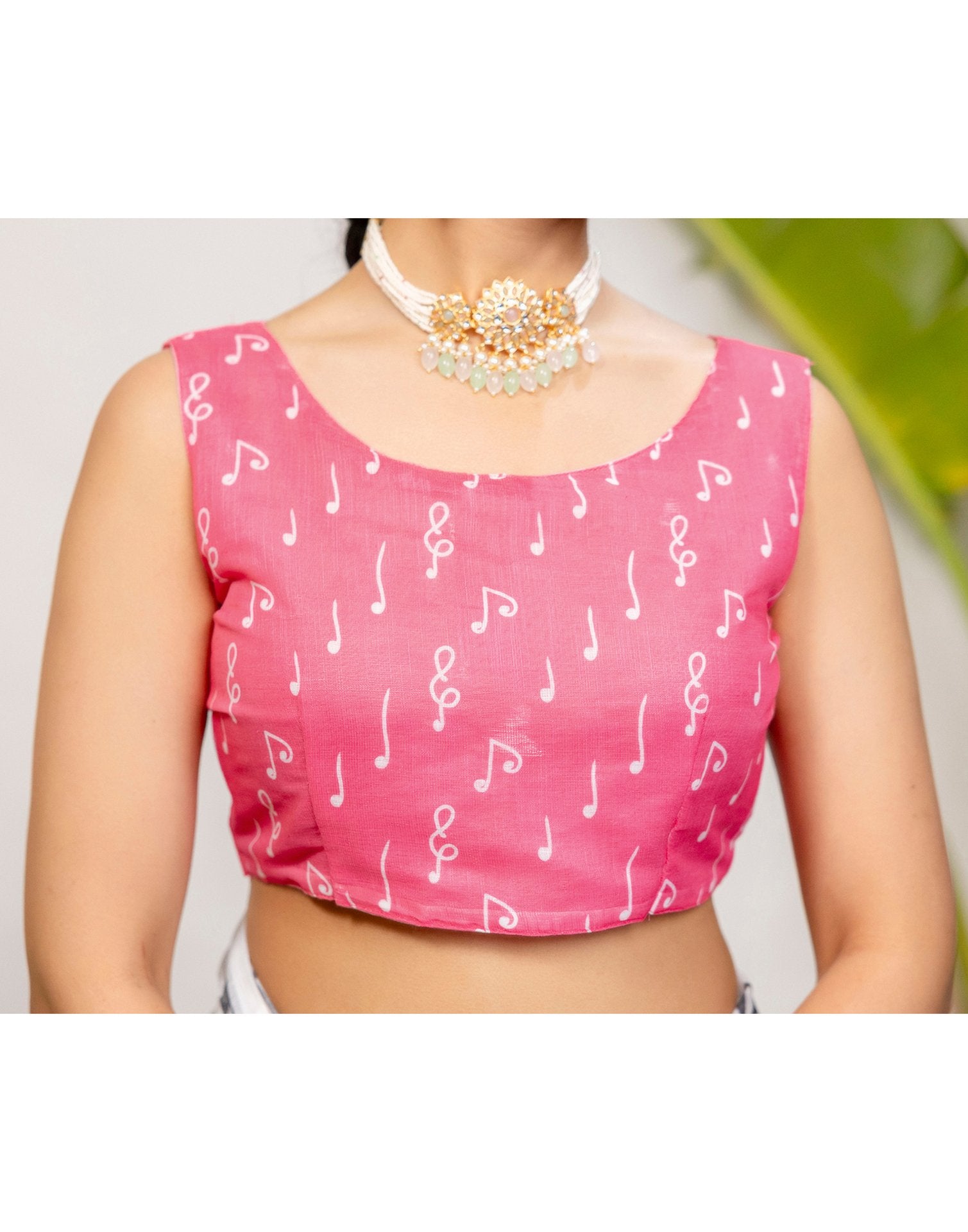 White Cotton Printed Saree