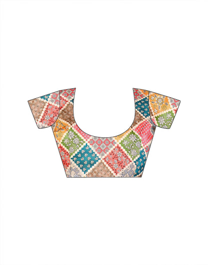 Green Shimmer Tissue Printed Lace saree